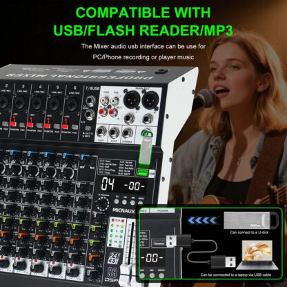 Mixer Audio X1 con 4/6/8/10 Canali e 99 Effetti DSP – immagine 6