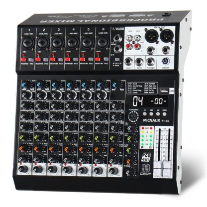 Mixer Audio X1 con 4/6/8/10 Canali e 99 Effetti DSP – immagine 10