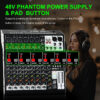 Mixer Audio X1 con 4/6/8/10 Canali e 99 Effetti DSP – immagine 2