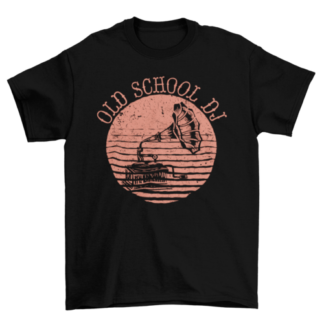 T-shirt DJ vintage con giradischi
