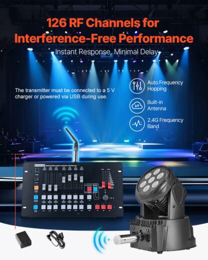 Kit DMX wireless 2,4 GHz – 1 trasmettitore e 3 ricevitori – immagine 5