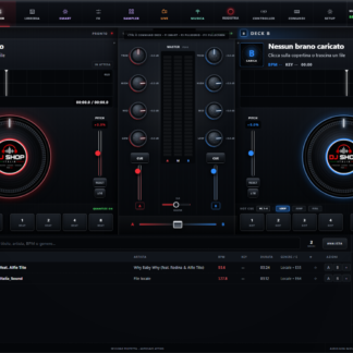 DJShop Mixer X 2 Beta 2.5.2 — interfaccia mixer a due deck