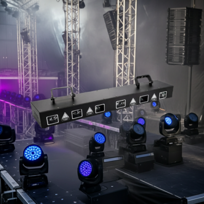 Barra laser RGB X18 a 6 teste con controllo DMX – vista prodotto 6 – DJShopItalia