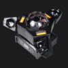 Luce laser DJ a 3 bracci con sfere disco, fasci RGB e DMX – immagine 2