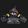 Luce laser DJ a 3 bracci con sfere disco, fasci RGB e DMX – immagine 4
