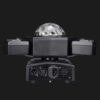 Luce laser DJ a 3 bracci con sfere disco, fasci RGB e DMX – immagine 5