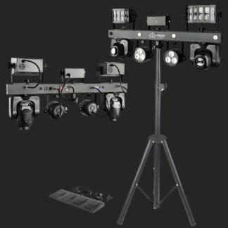 Sistema luci DJ X15 Gigbar 5-in-1 con teste mobili, laser e strobo